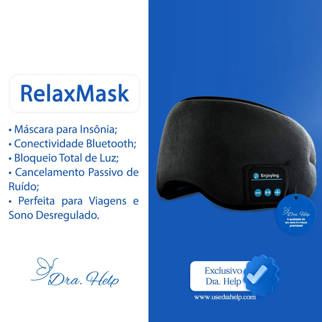 RelaxMask • Mascara para insônia Bluetooth - Dra. Help