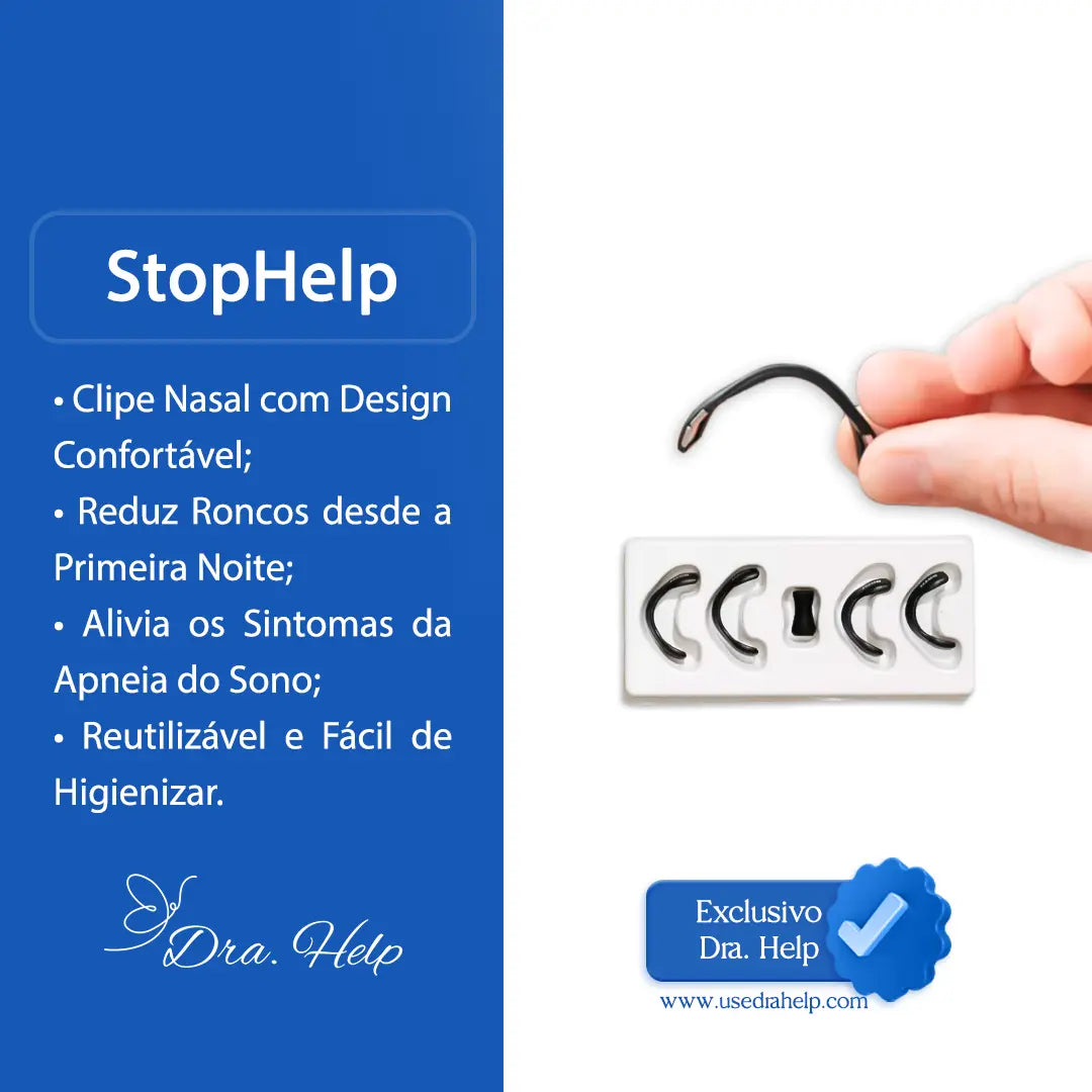 StopHelp Clipe nasal anti-ronco - Dra. Help