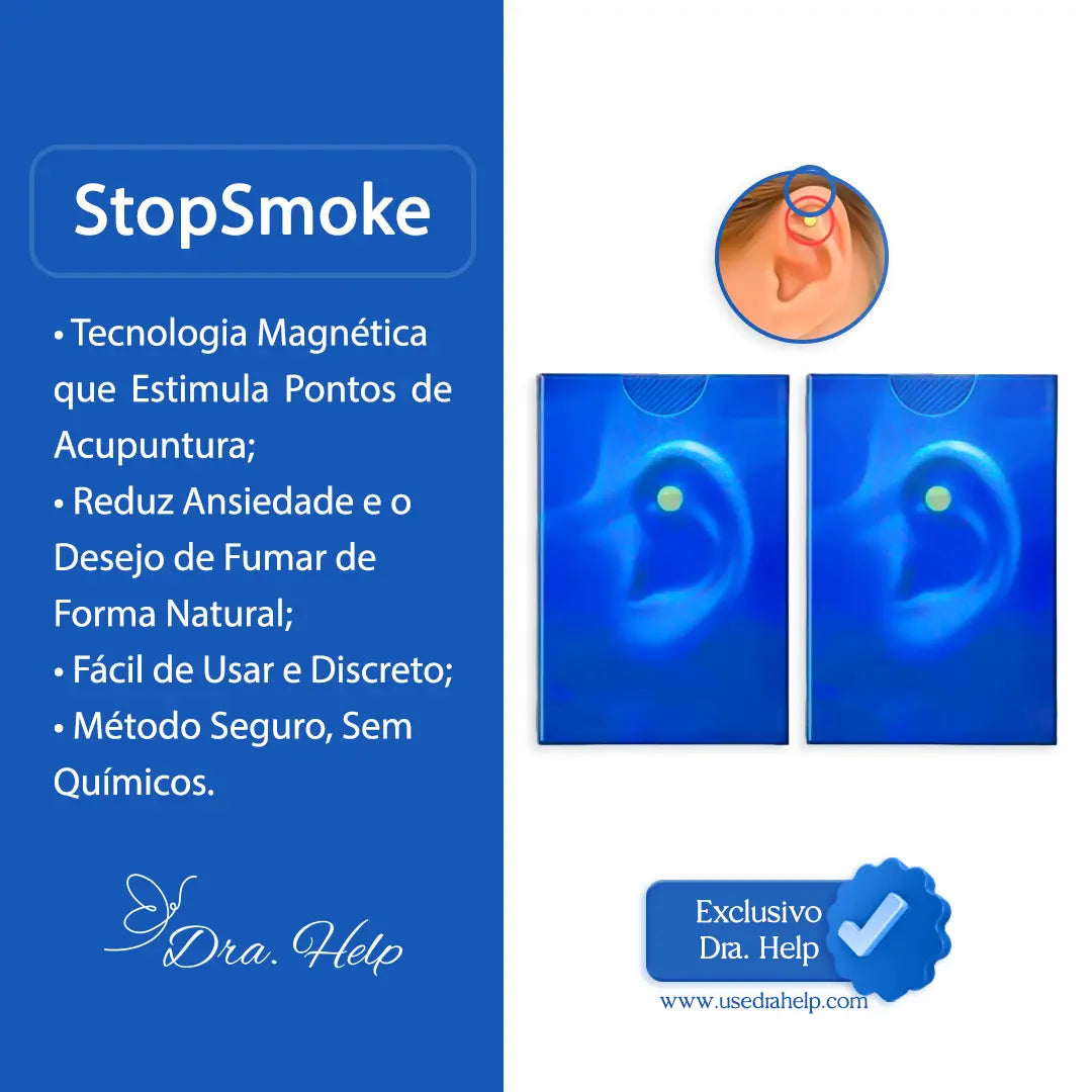 StopSmoke • Imãs pontos de acupuntura - Dra. Help